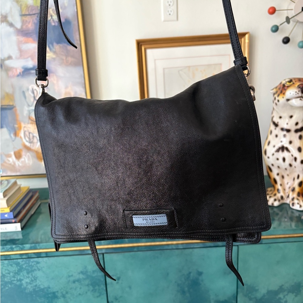 Prada Etiquette Flap Bag Glace Medium